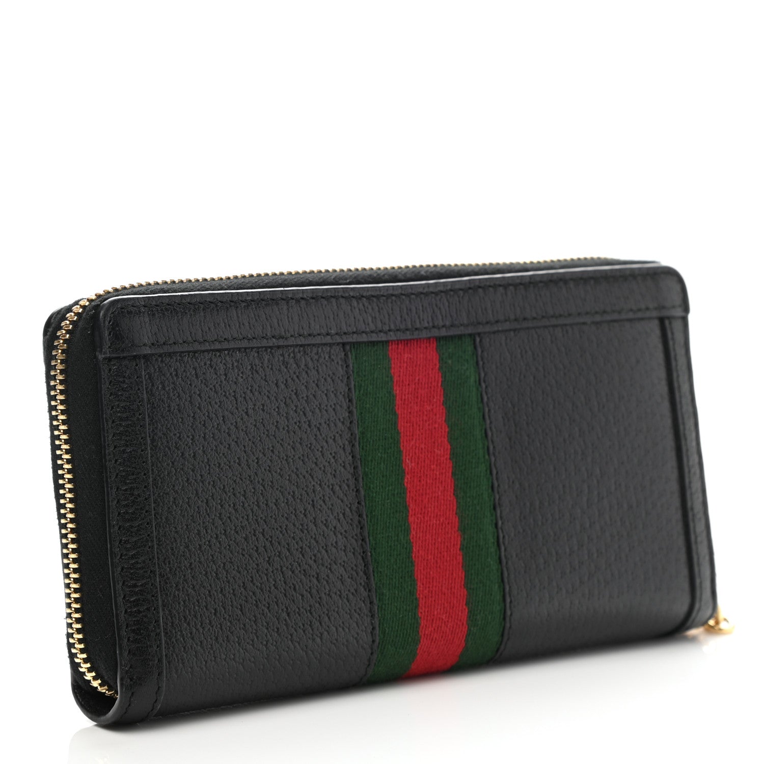 Gucci Calfskin Web Ophidia Zip Around Wallet Black 3 of 7