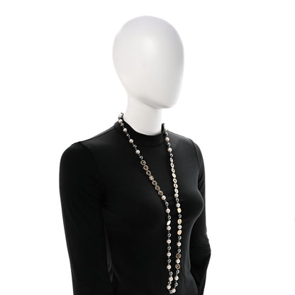 Chanel Pearl Papyrus Long Necklace Gold Pearly White Gold 2 of 7