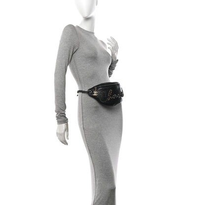 Chanel Calfskin Chain 20s Signe Waist Bag Black 2 of 10