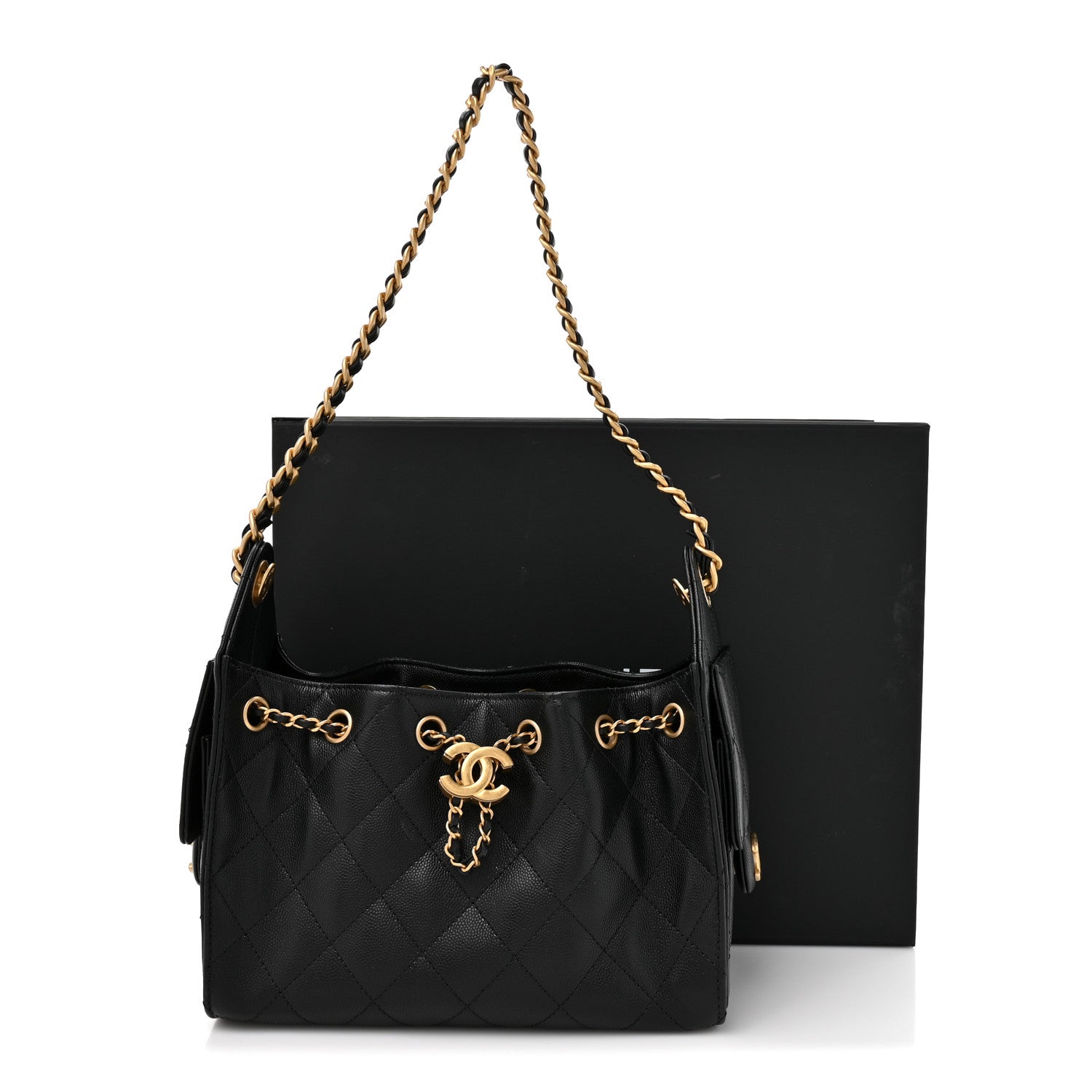 Chanel Caviar Quilted Mini Chanel 25 Handbag Black 11 of 11