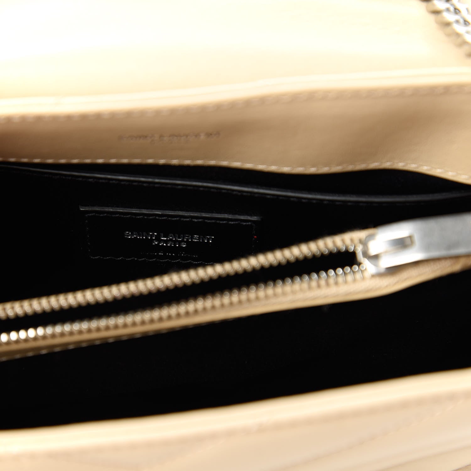 Saint Laurent Calfskin Y Quilted Monogram Small Loulou Chain Satchel Nude Powder 8 of 10