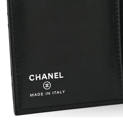 Chanel Grained Calfskin Quilted Passport Holder Wallet So Black 6 of 10