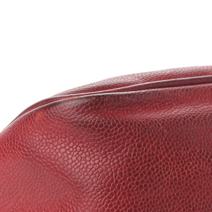 Chanel Caviar Perforated CC Tote Red 10 of 16