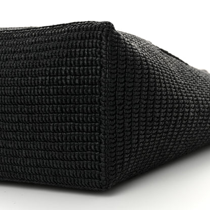Saint Laurent Raffia Logo Tote Black 10 of 11
