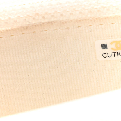 Chanel Caviar Quilted Pocket Twins Clutch With Chain White 9 of 14