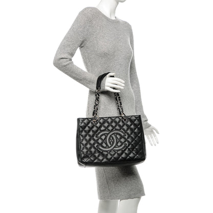 Chanel Caviar Quilted Grand Shopping Tote GST Black 2 of 7