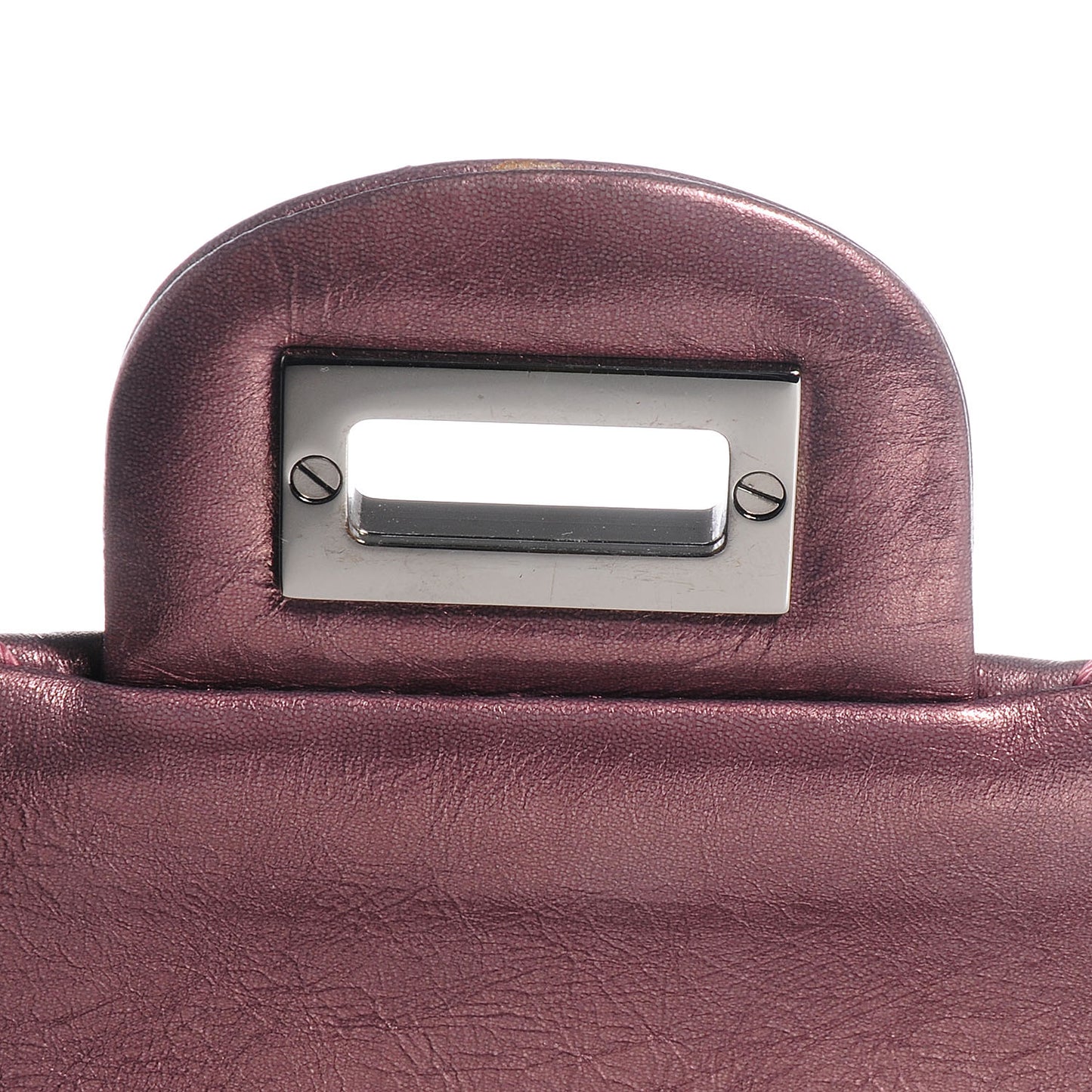 Calfskin 2.55 Reissue 226 Flap Metallic Rose Fonce