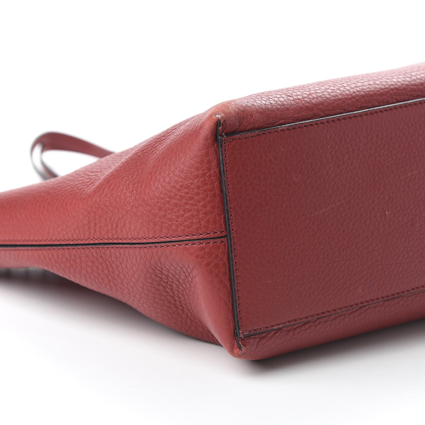 Grained Calfskin Rockstud Shoulder Tote Rosso Valentino