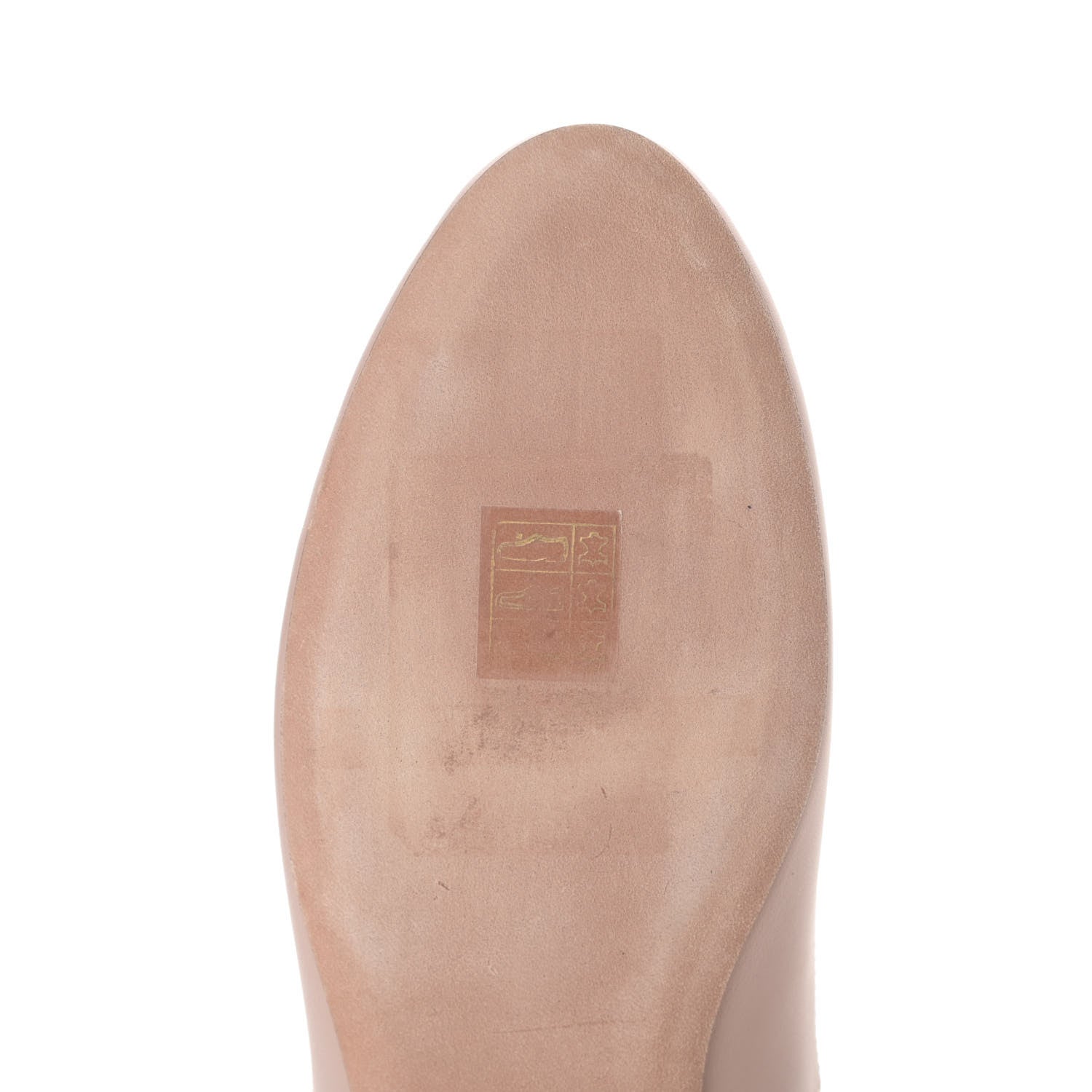 Valentino Garavani Calfskin Soul Rockstud Cut Out Ankle Strap Ballet Flats 37.5 Poudre 10 of 12