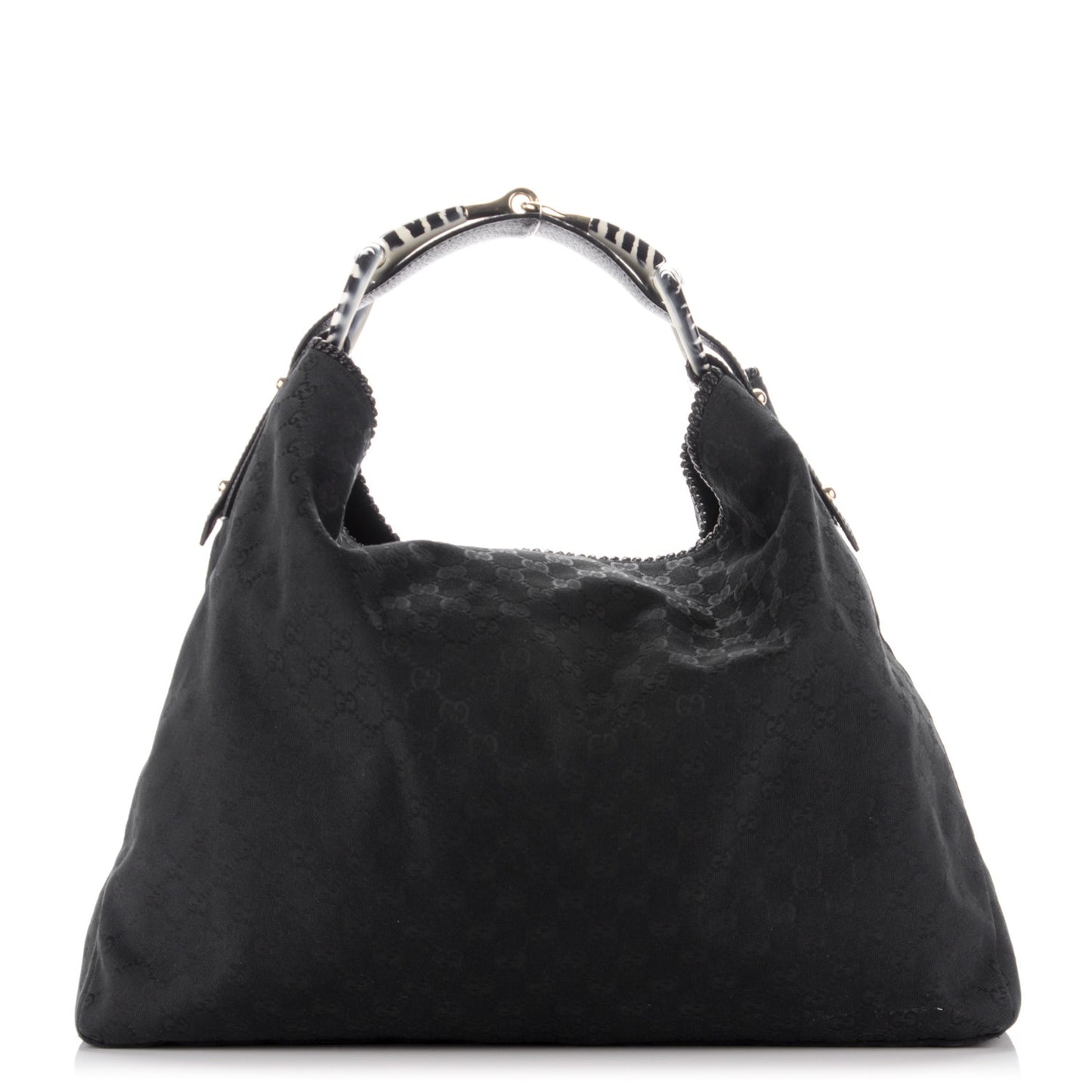 Monogram Large Horsebit Chain Hobo Black