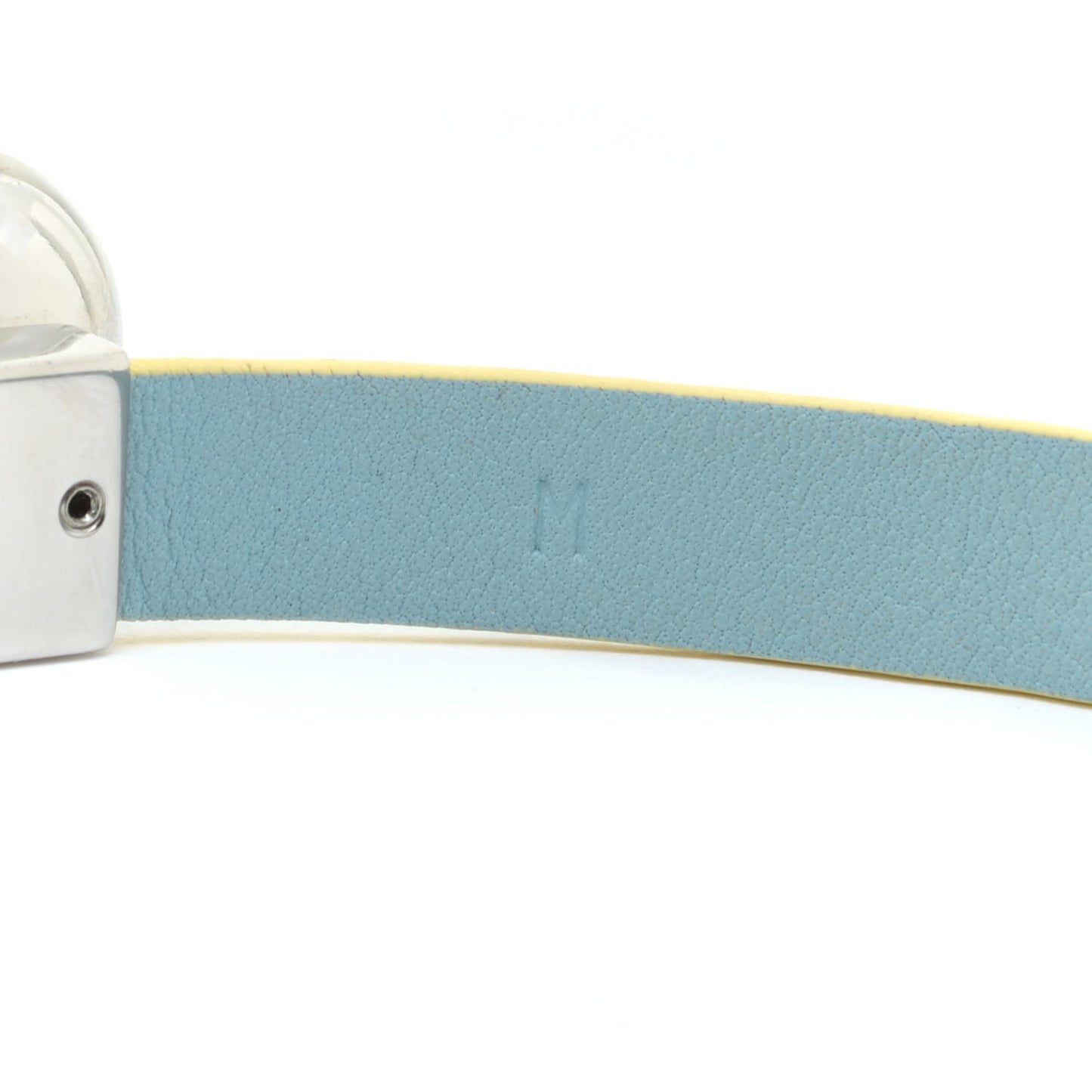 Calfskin Pearl Double Bracelet M Blue