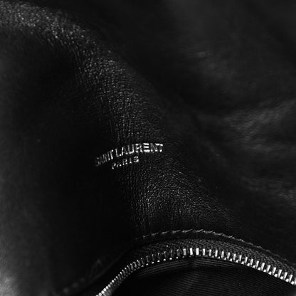 Saint Laurent Lambskin Quilted Toy Loulou Puffer Monogram Chain Satchel Black 6 of 9