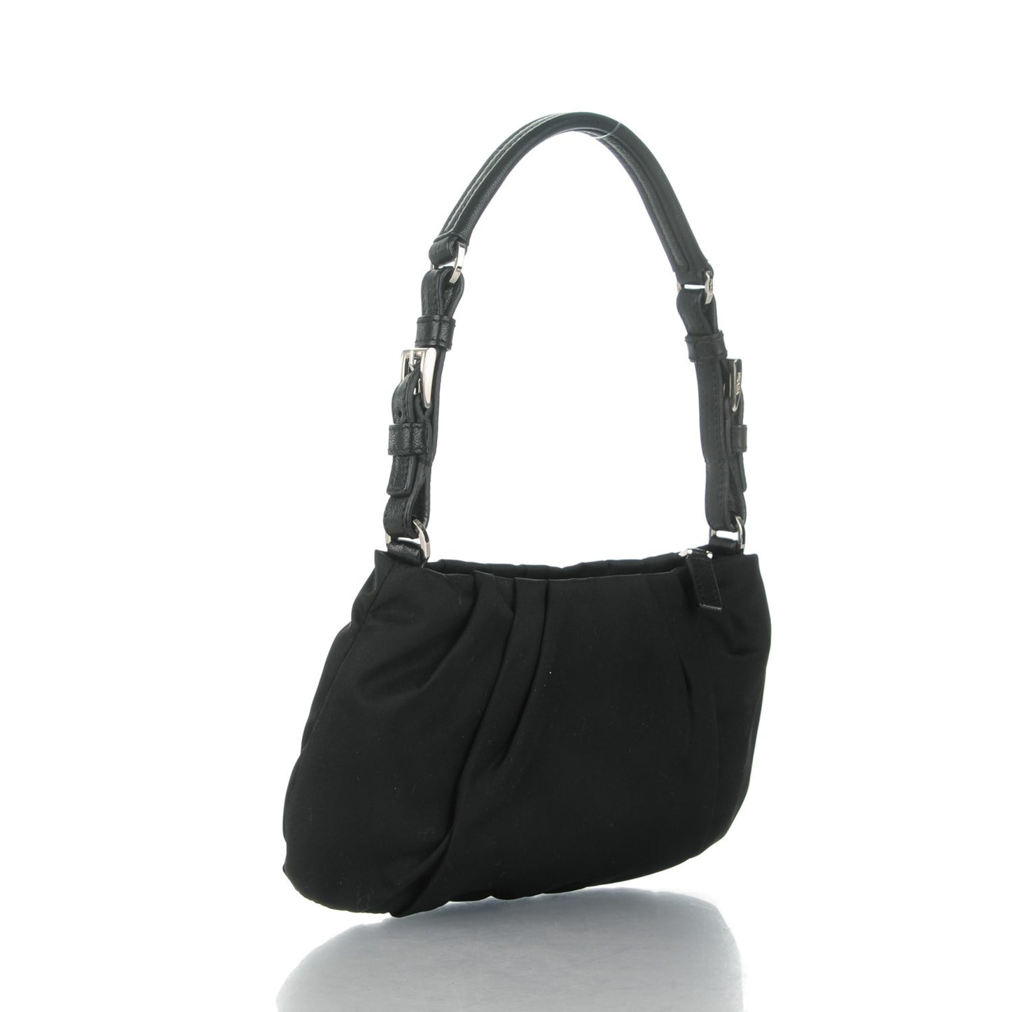 Tessuto Nylon Bead Evening Bag Black