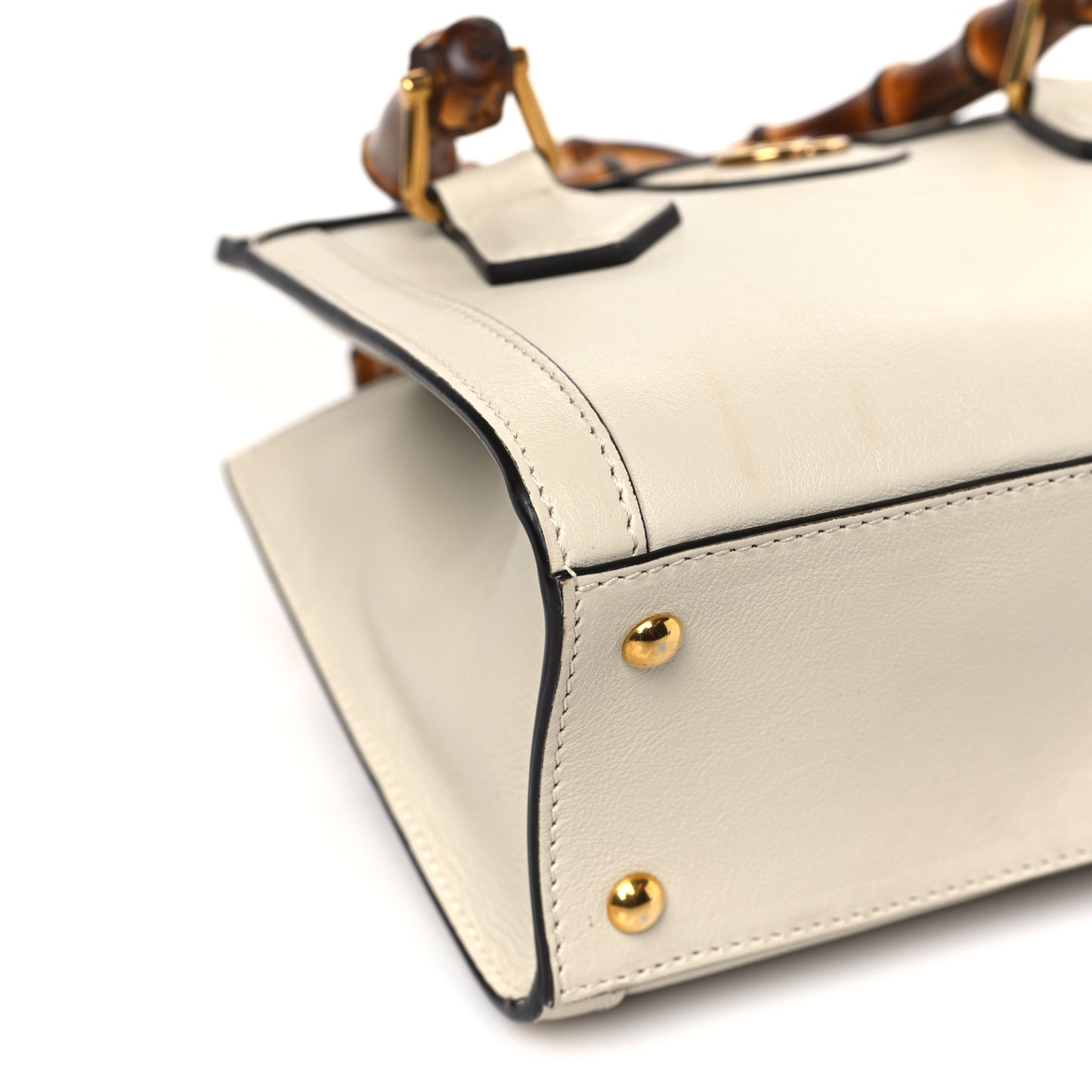 Wonka Grain Calfskin Mini Diana Tote Bag Mystic White