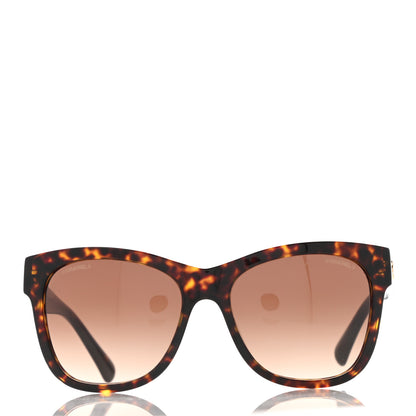 Chanel Acetate Runway Square Sunglasses 5380 Dark Tortoise 2 of 7