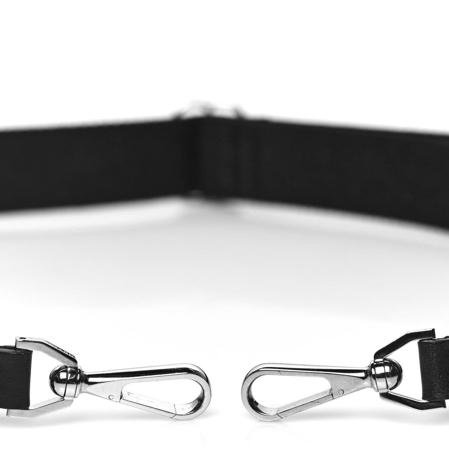 Canvas Calfskin Adjustable Shoulder Strap Black