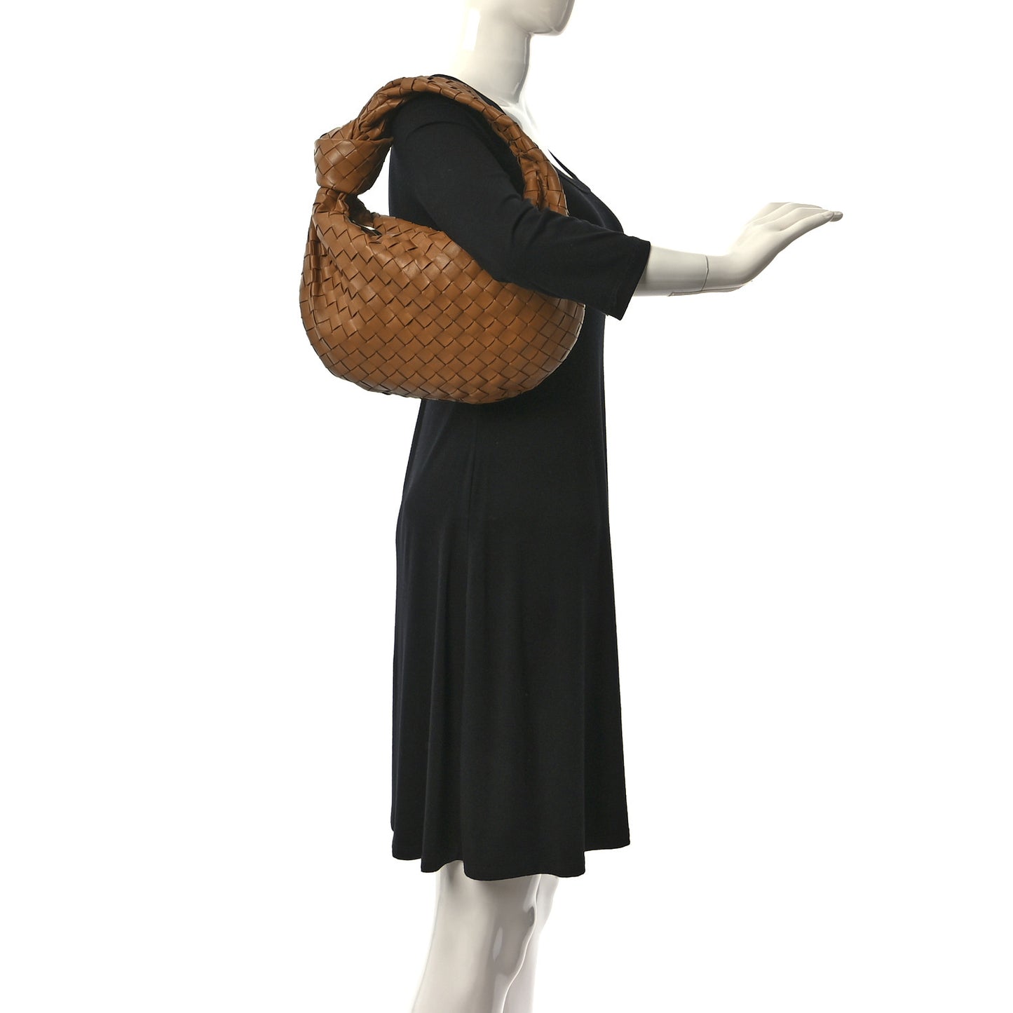Nappa Intrecciato Teen Jodie Hobo Caramel