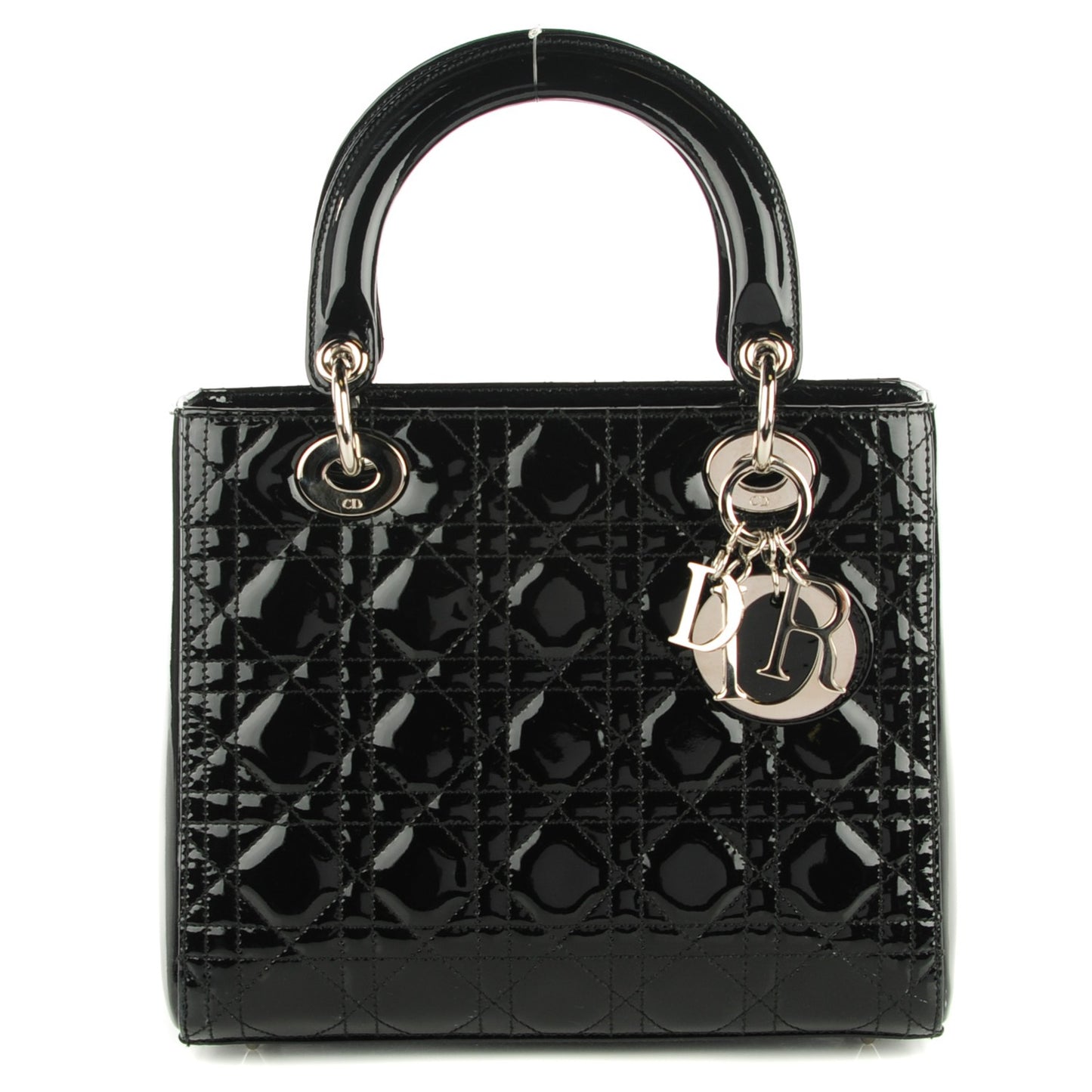 Patent Cannage Medium Lady Dior Black