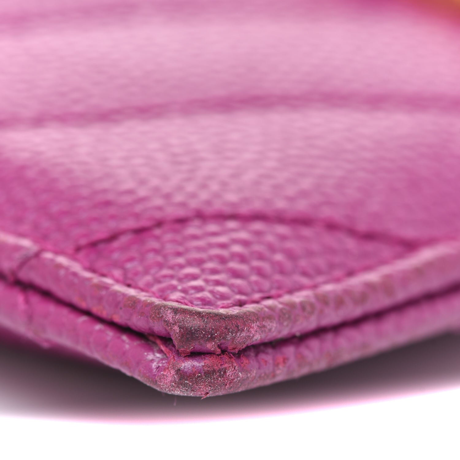 Saint Laurent Grain De Poudre Matelasse Chevron Monogram Credit Card Case Dark Grape 8 of 13