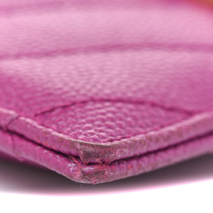 Saint Laurent Grain De Poudre Matelasse Chevron Monogram Credit Card Case Dark Grape 8 of 13