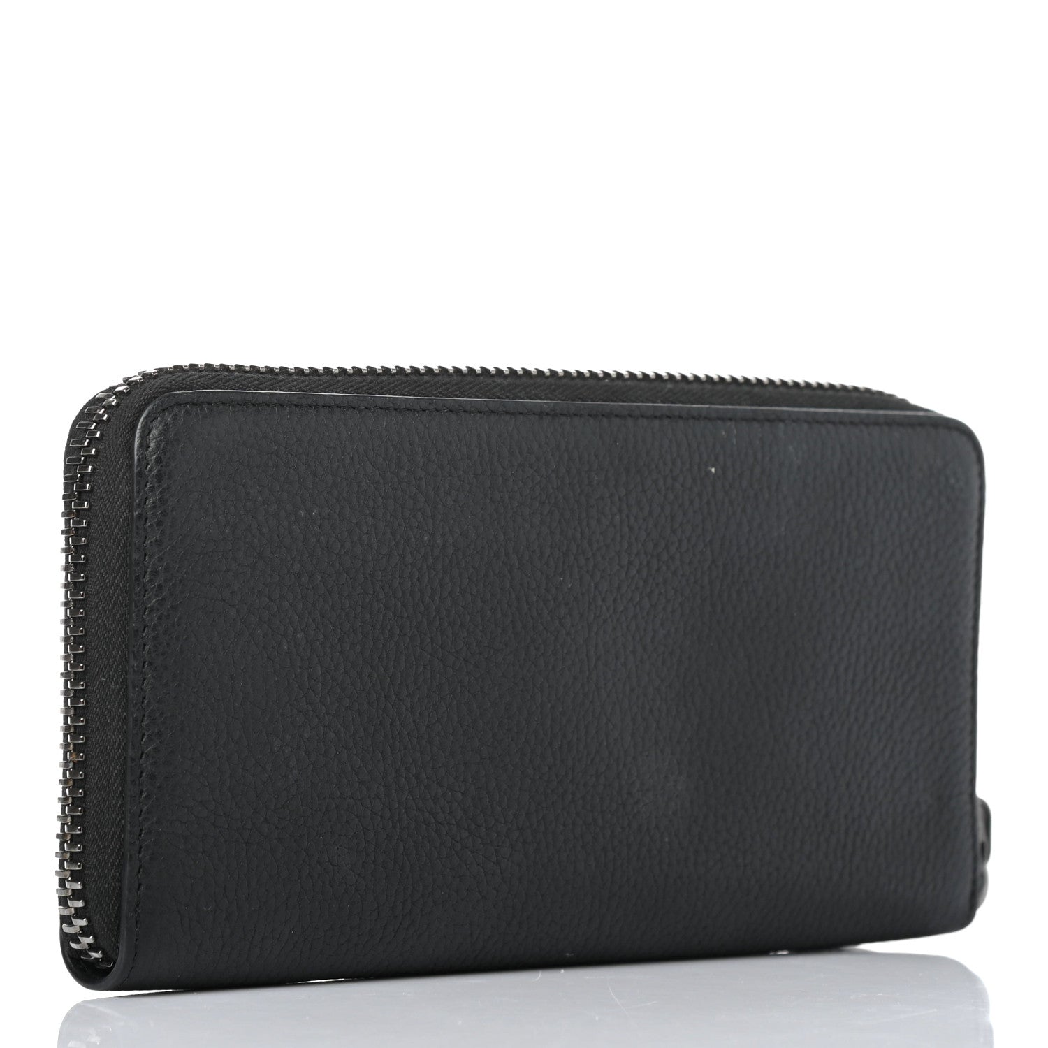 Christian Louboutin Calfskin Ecusson Panettone Zip Around Wallet Black 2 of 4