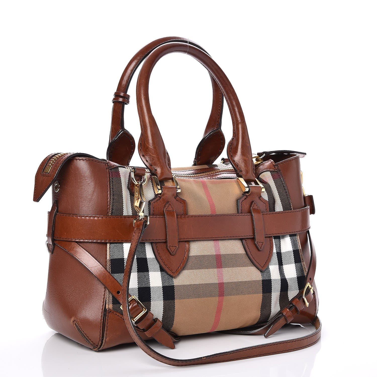Burberry House Check Small Gladstone Dark Tan 3 of 13