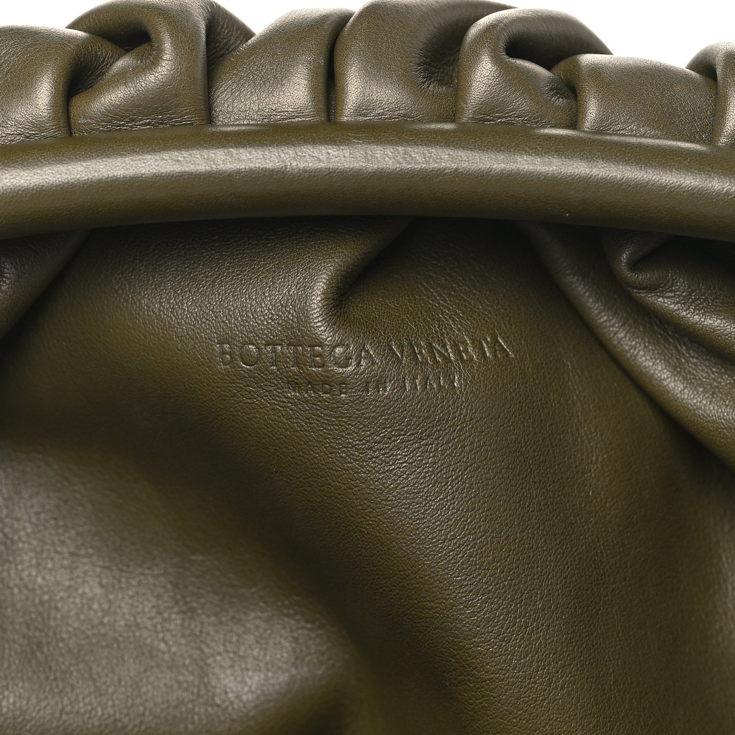 Smooth Butter Calf The Pouch Oversized Clutch Kaki Fondent