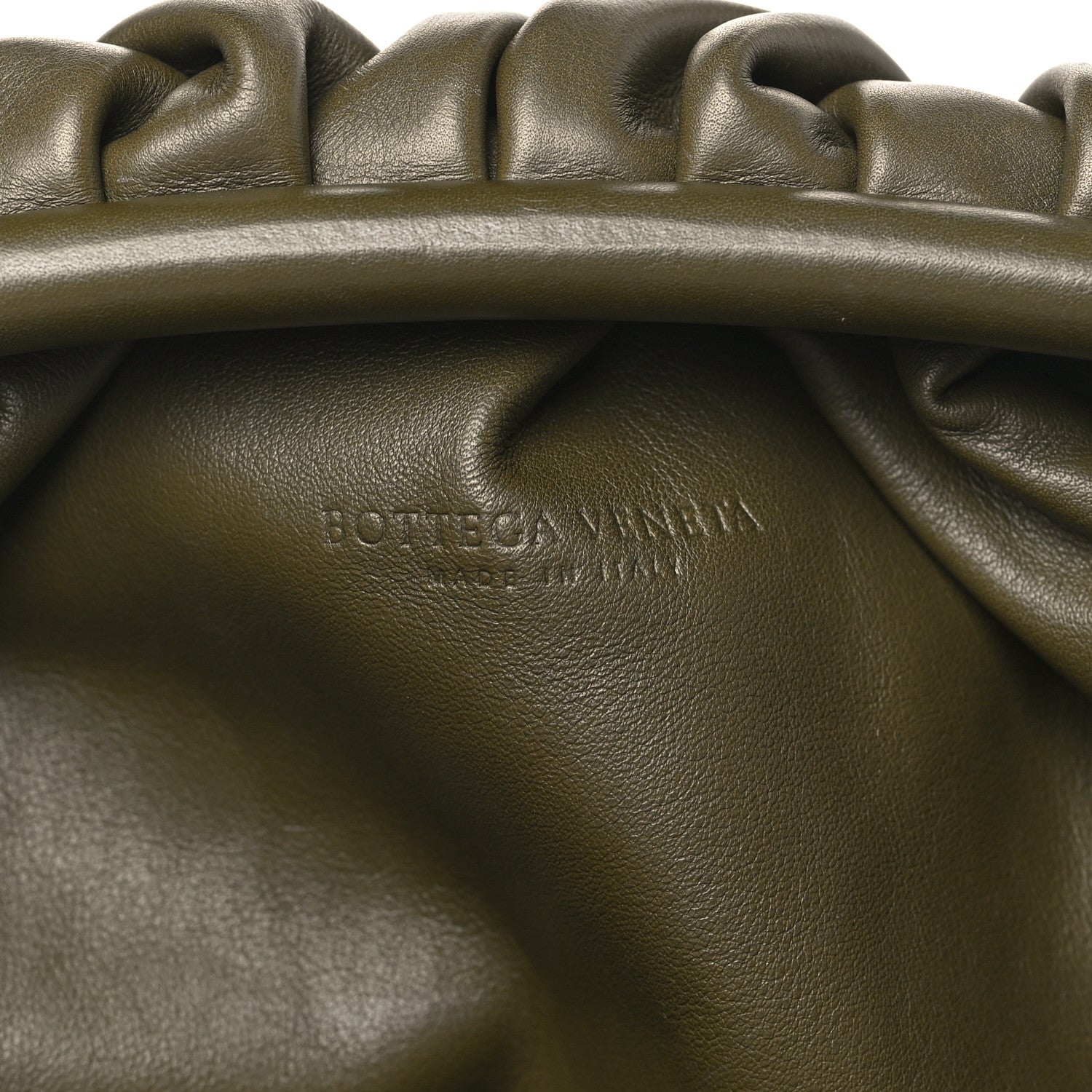 Bottega Veneta Smooth Butter Calf The Pouch Oversized Clutch Kaki Fondent 6 of 9