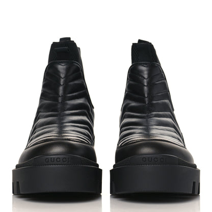Gucci Calfskin Nappa Matelasse Frances Chelsea Boots 36 Black 2 of 9