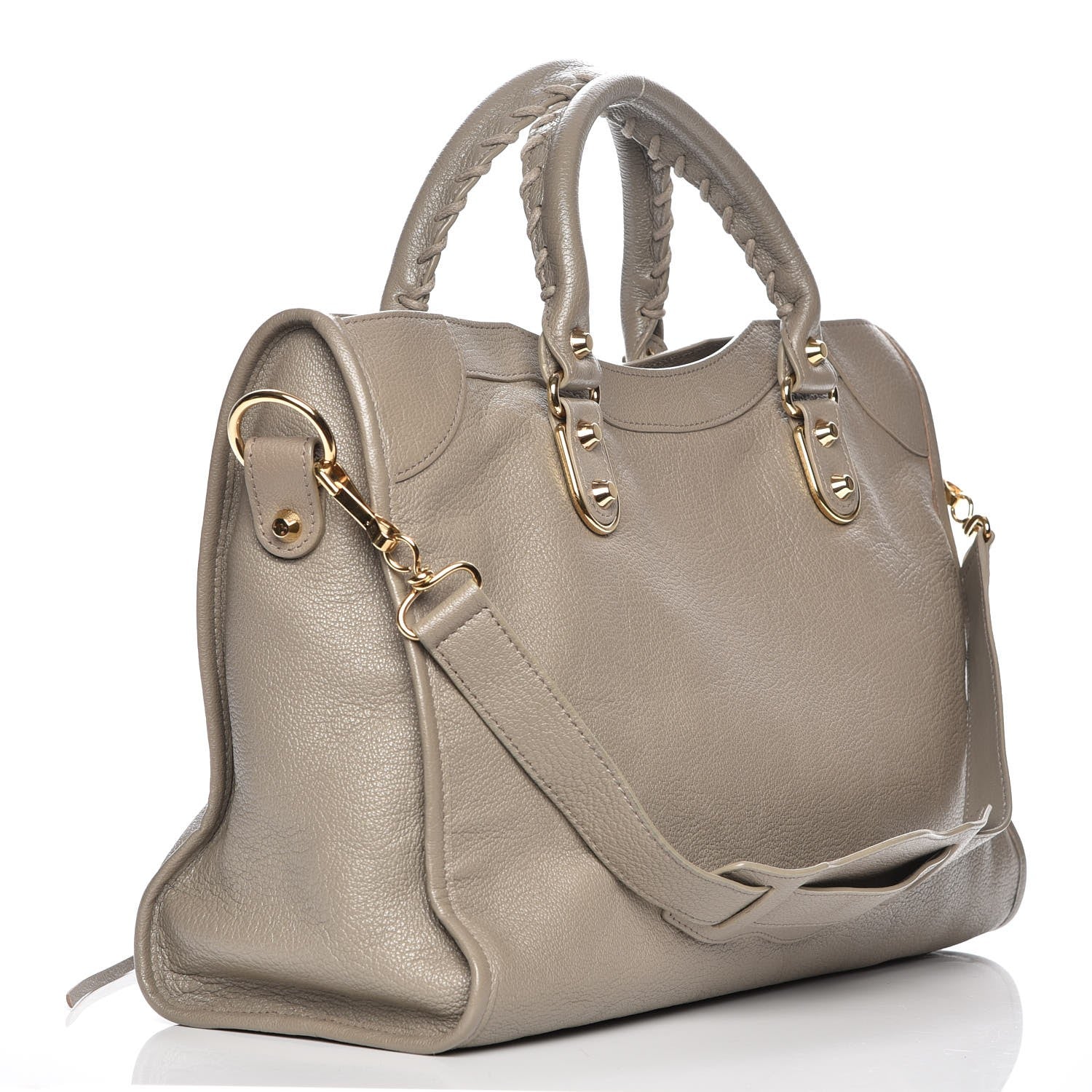 Balenciaga Chevre Gold Metallic Edge Hardware City Gris Taupe 4 of 9