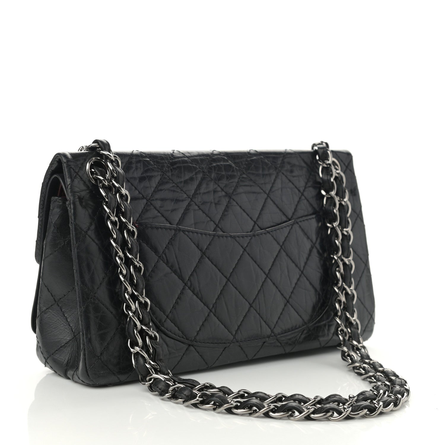 Chanel Aged Calfskin Quilted Medium Double Flap Black 3 of 12