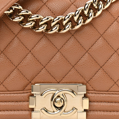 Chanel Caviar Quilted Small Boy Flap Brown 8 of 11