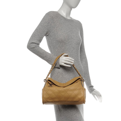 Chanel Lambskin Stitched Medium Ultimate Soft Tote Beige 2 of 7