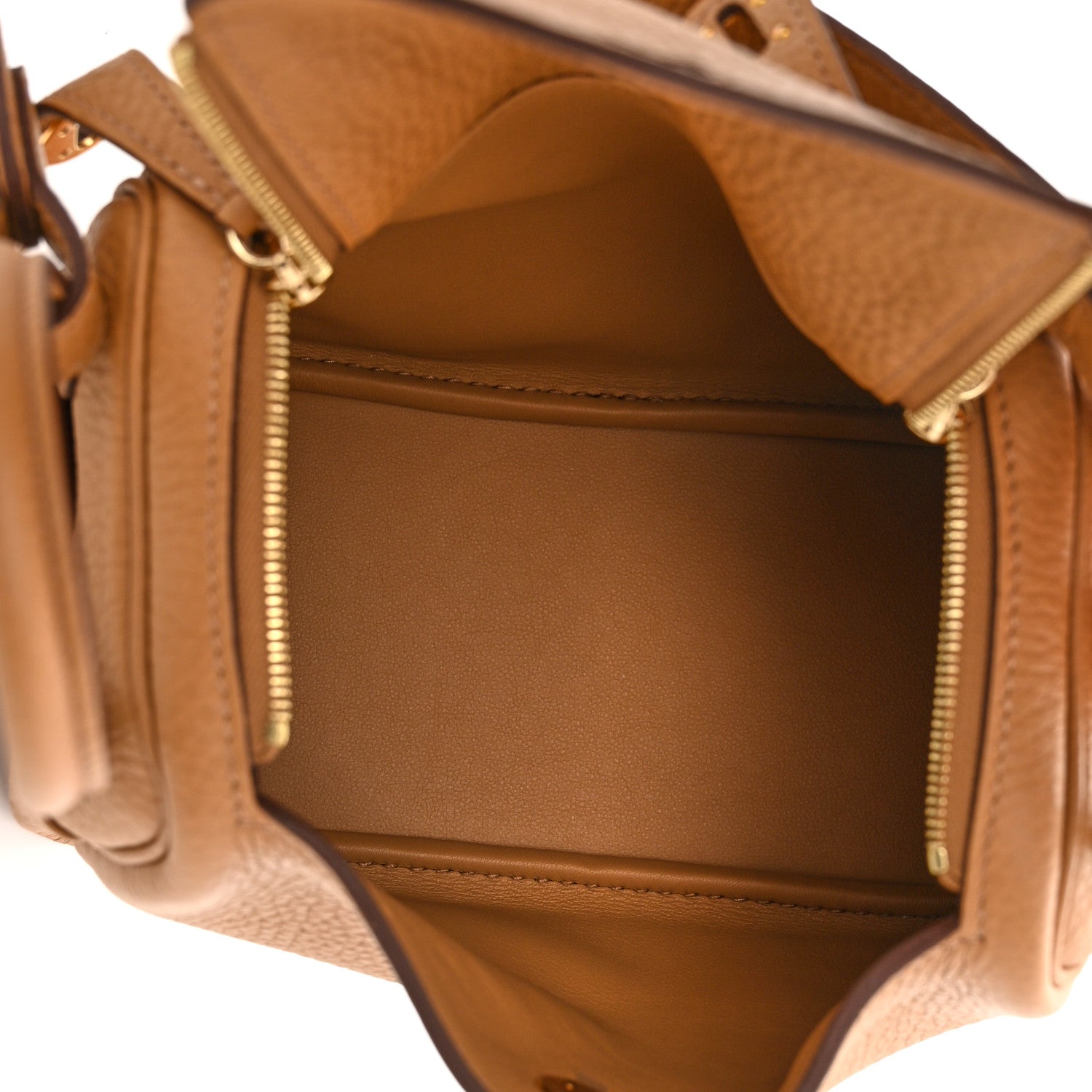 Hermes Taurillon Clemence Mini Lindy 20 Biscuit 5 of 10