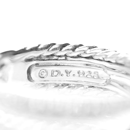 David Yurman Sterling Silver Diamond 7mm Crossover Ring 49 5 3 of 3