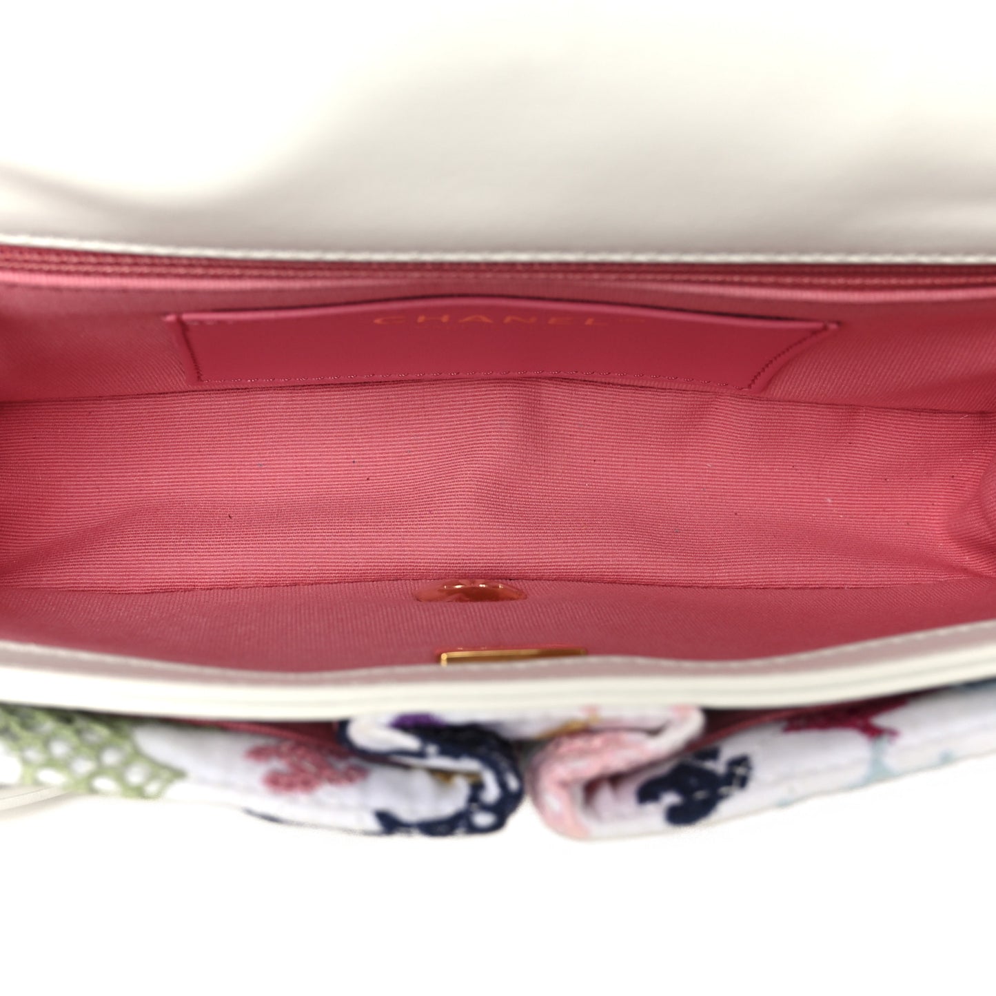 Lambskin Lace Patchwork Flap Bag Multicolor