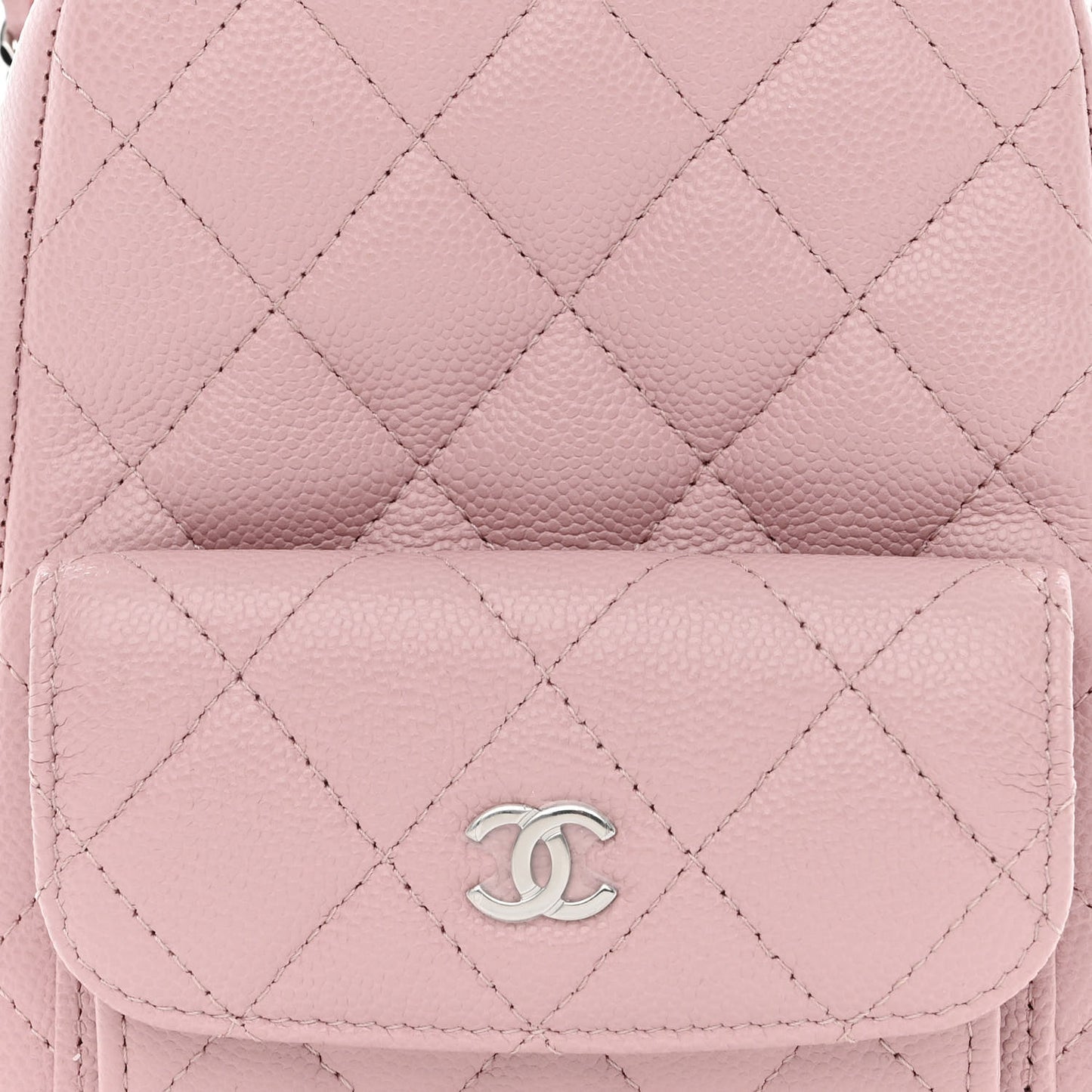 Caviar Quilted CC Mini Classic Backpack Light Pink
