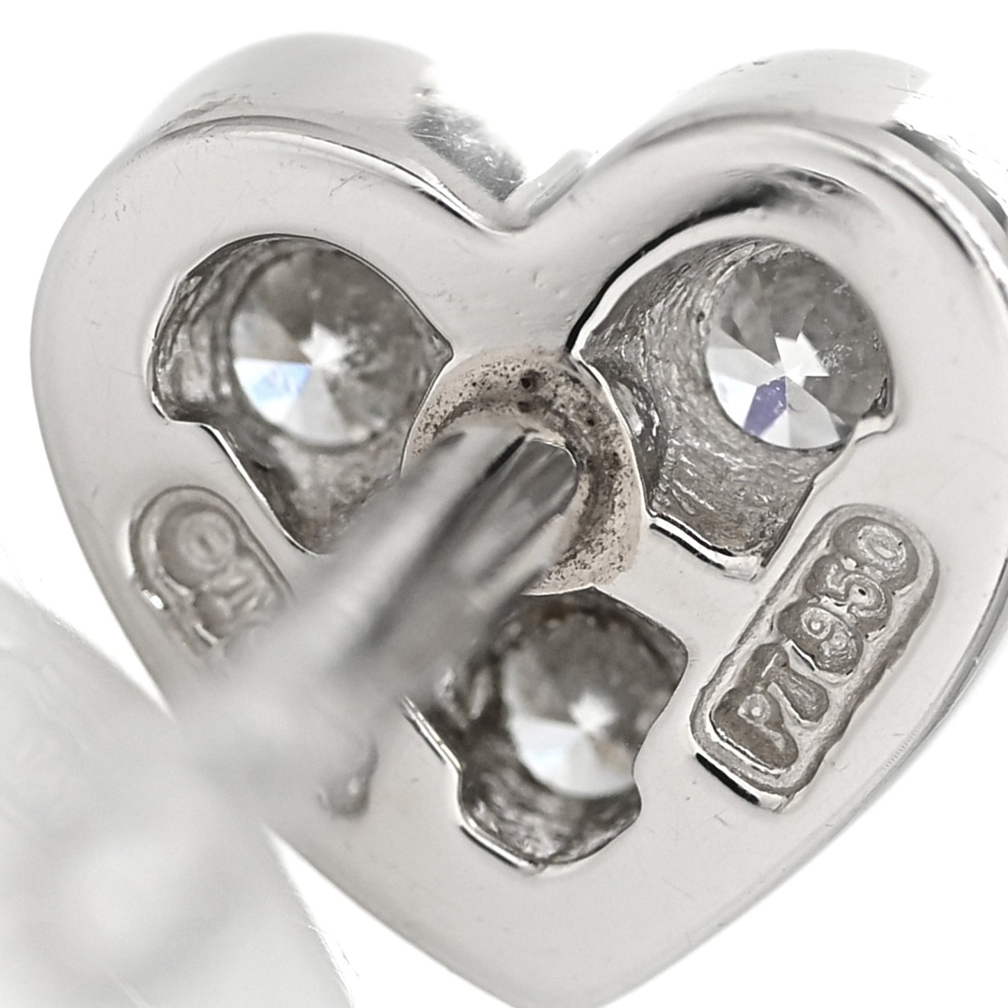 Platinum Diamond Heart Earrings