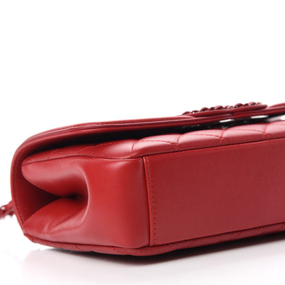 Chanel Lambskin Quilted Small CC Filigree Flap Dark Red 6 of 11