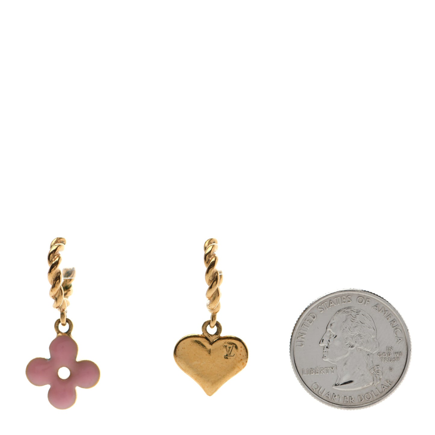 Sweet Monogram Earrings Gold