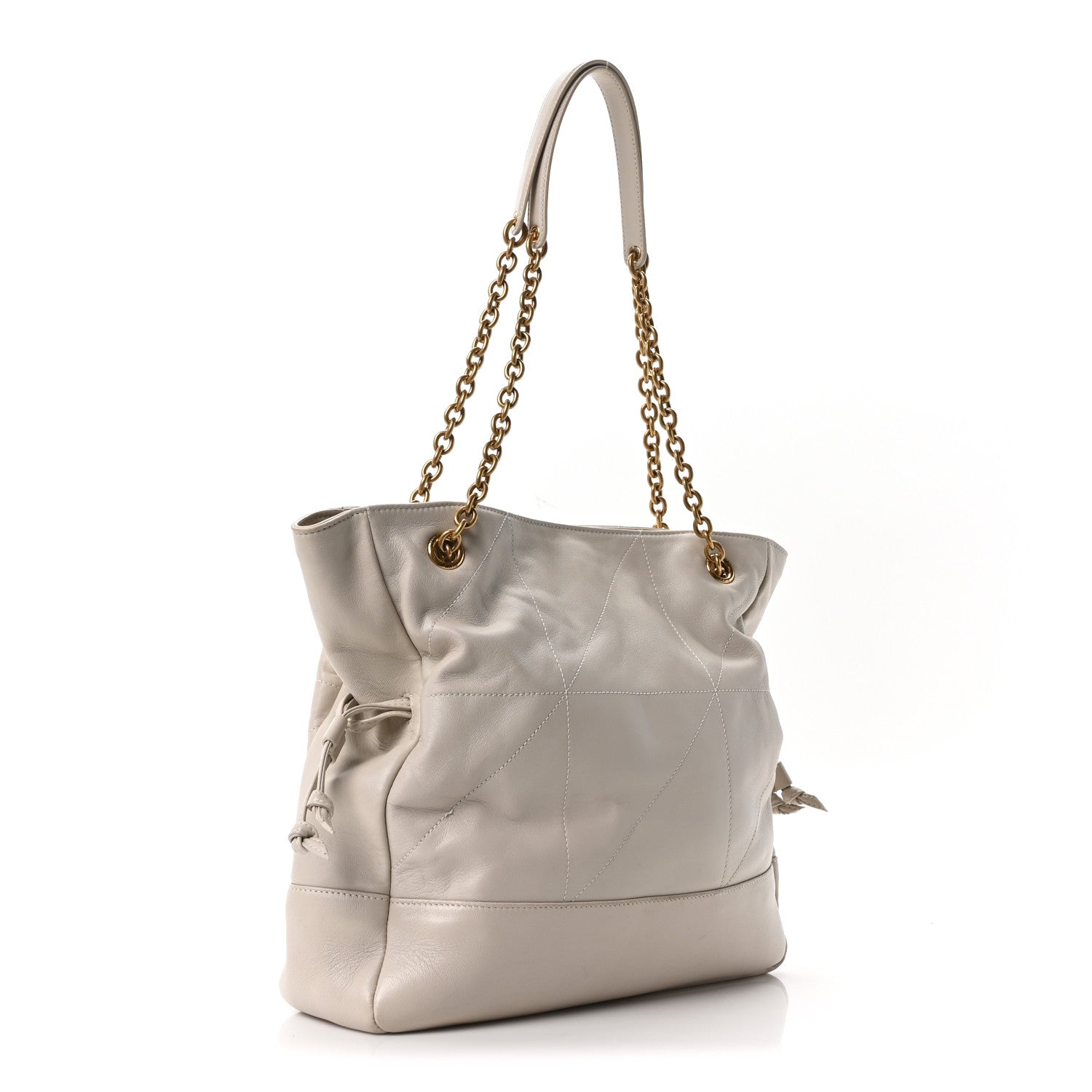 Saint Laurent Lambskin Small Jamie Shopping Tote Creme Soft 4 of 11