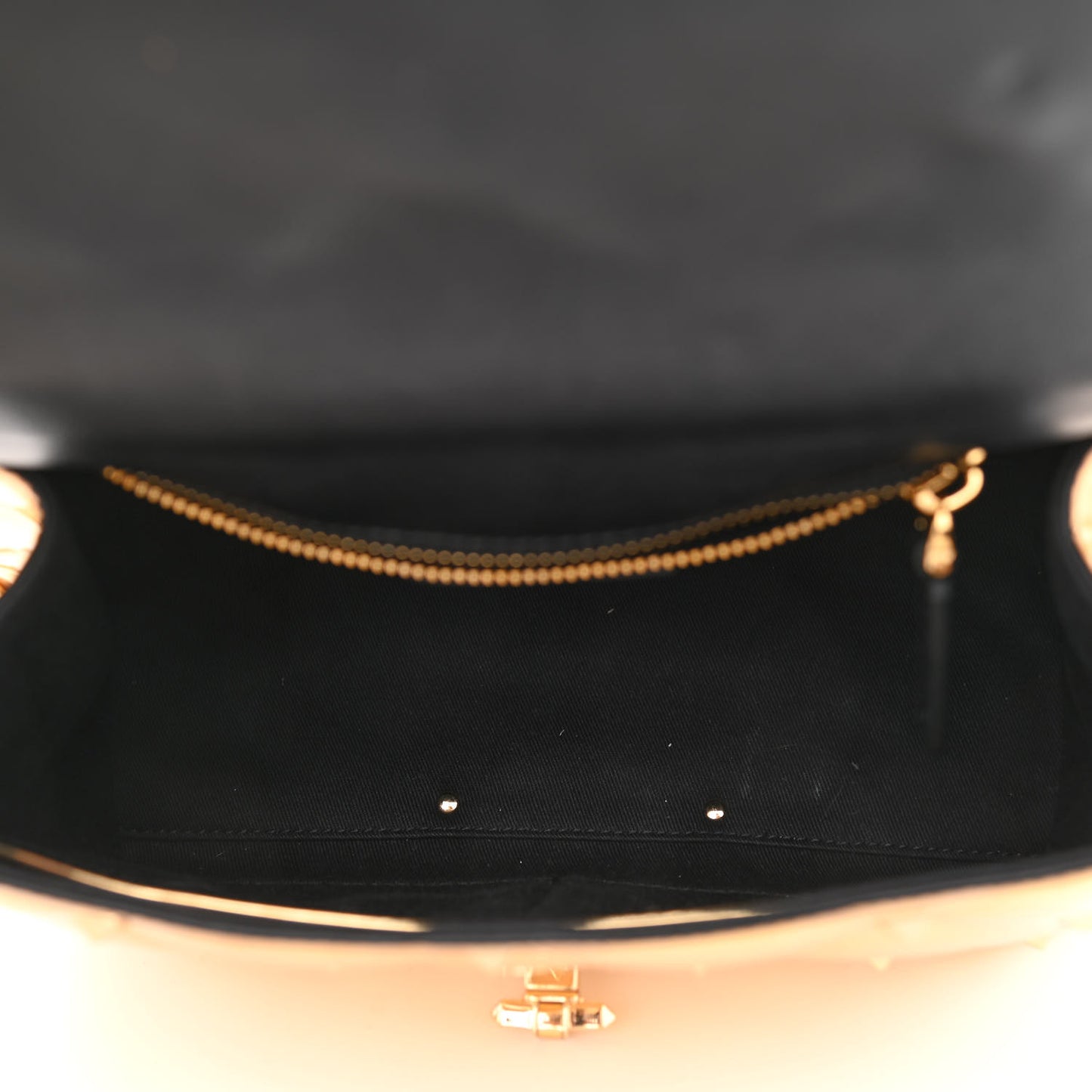 Metallic PVC Candystud Top Handle Bag Gold