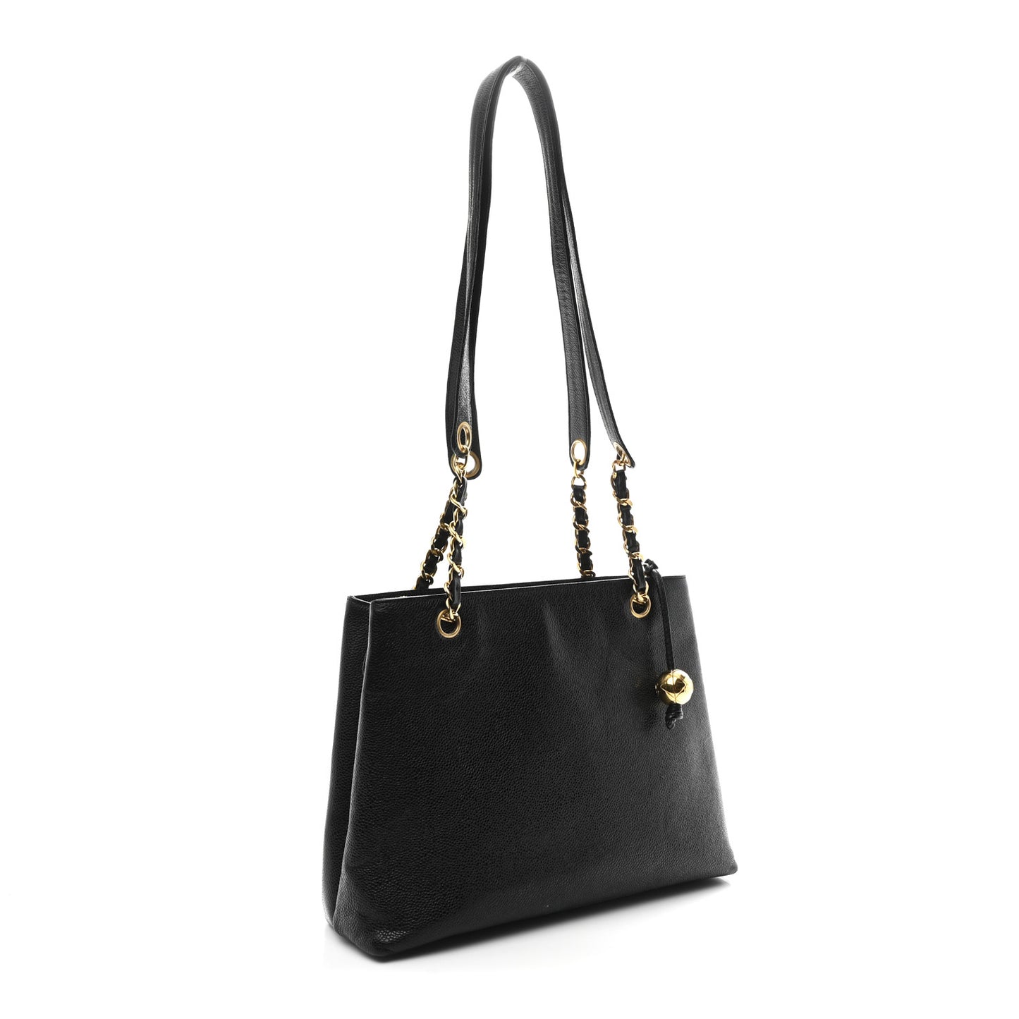 Caviar Flap Shoulder Bag Black