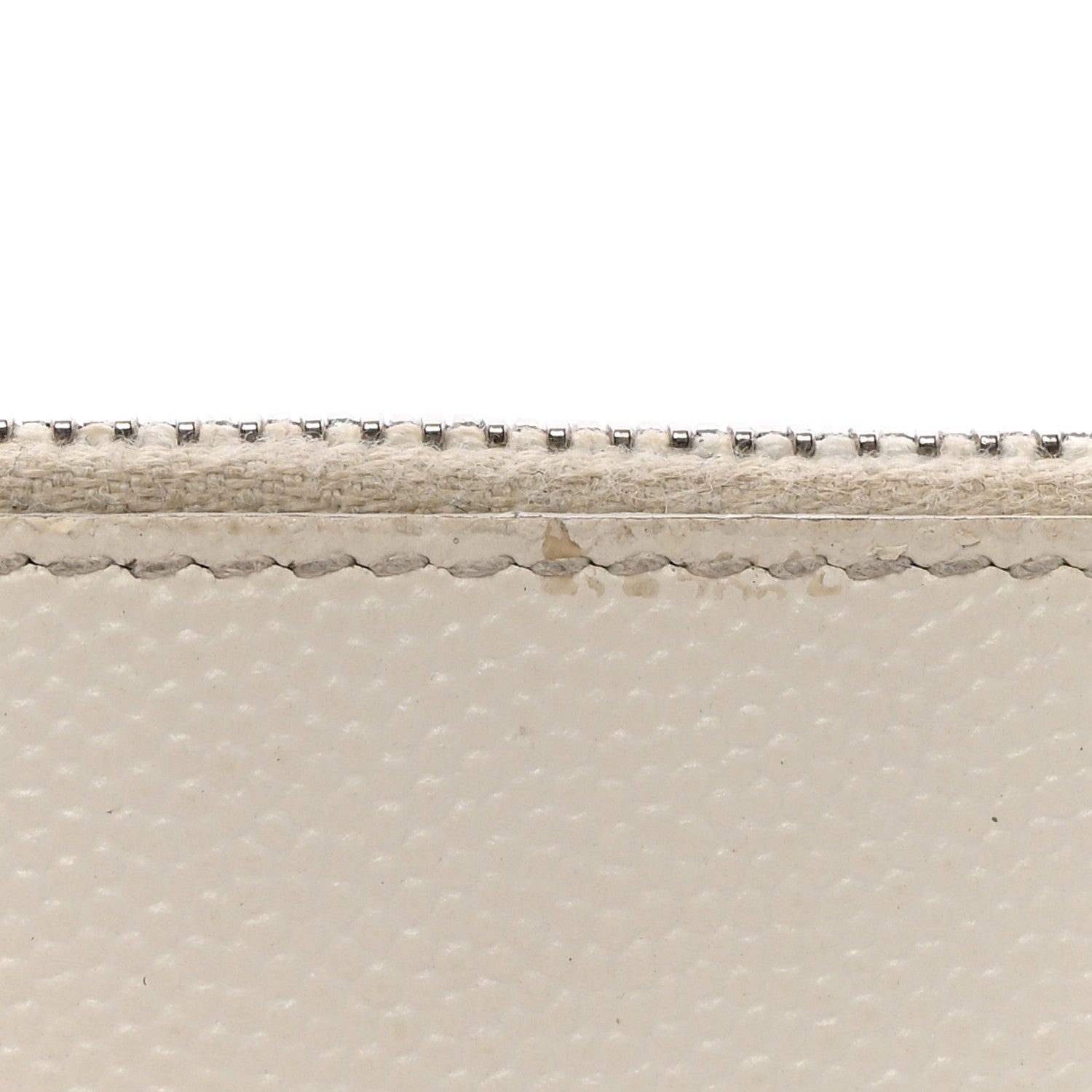 Saint Laurent Grained Calfskin 5 Fragments Zip Pouch Card Holder White 16 of 16