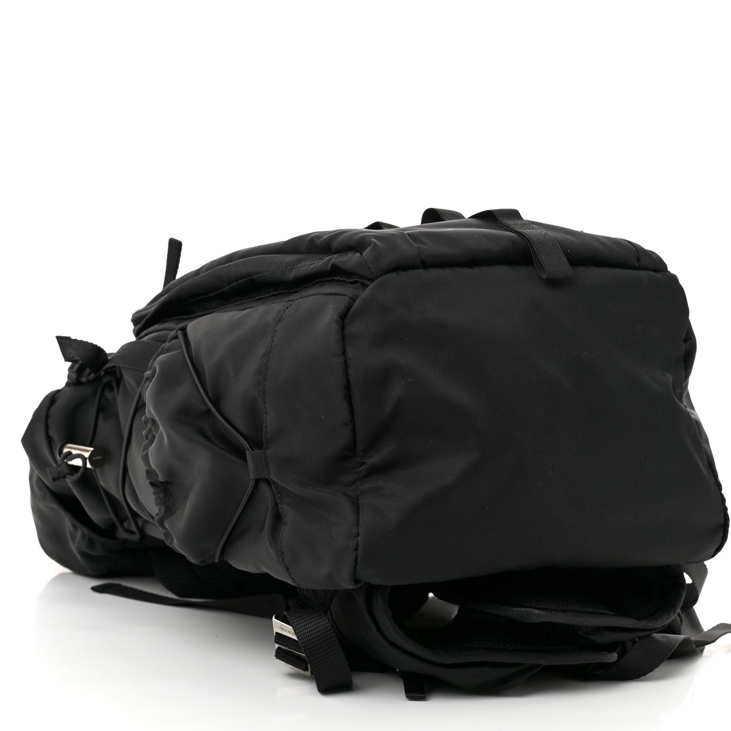 Tessuto Nylon Montagna Double Buckle Backpack Black