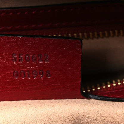 Gucci Suede Calfskin Web Small Ophidia Top Handle Shoulder Bag New Blue Romantic Cherry 7 of 9