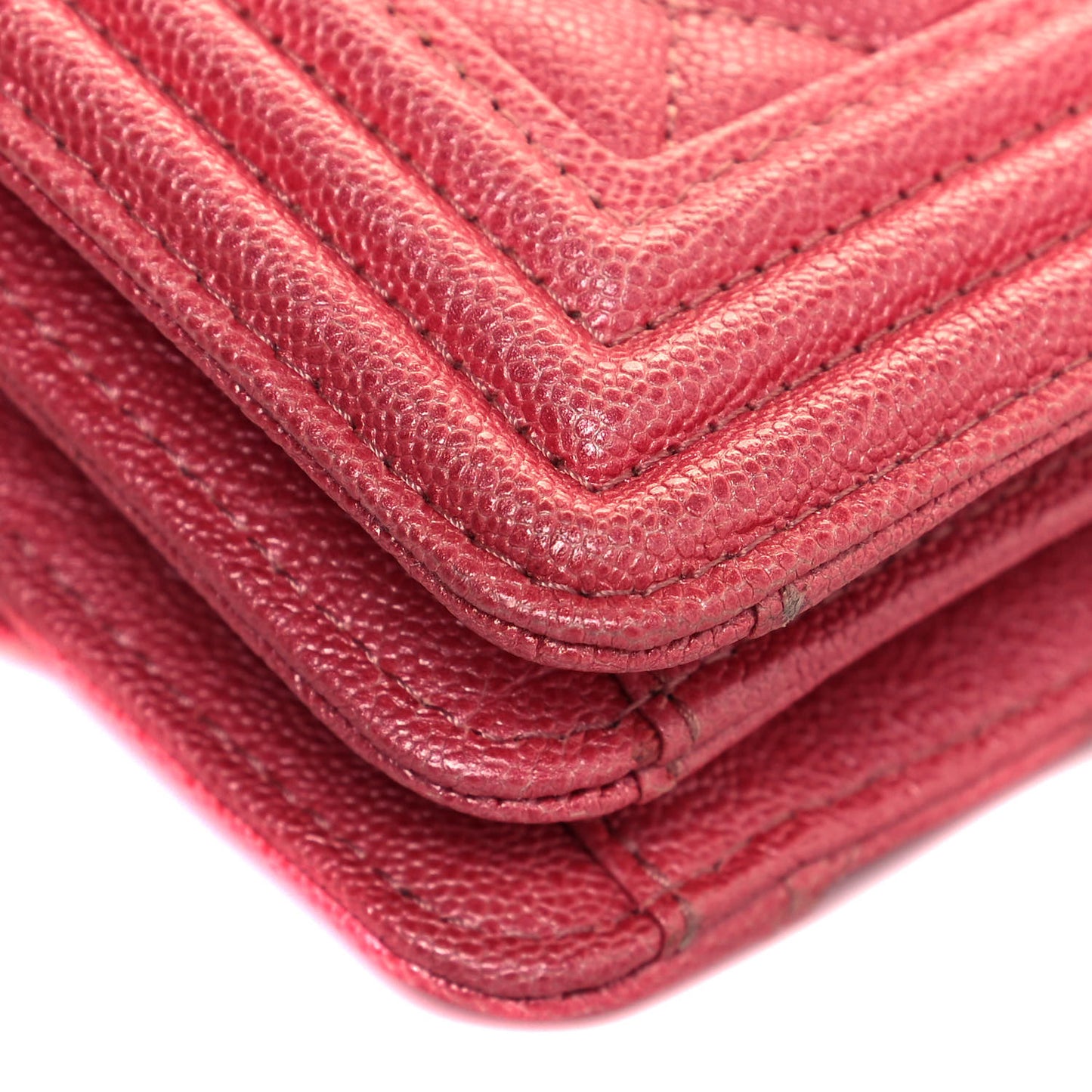 Caviar Quilted North South Boy Flap Pink