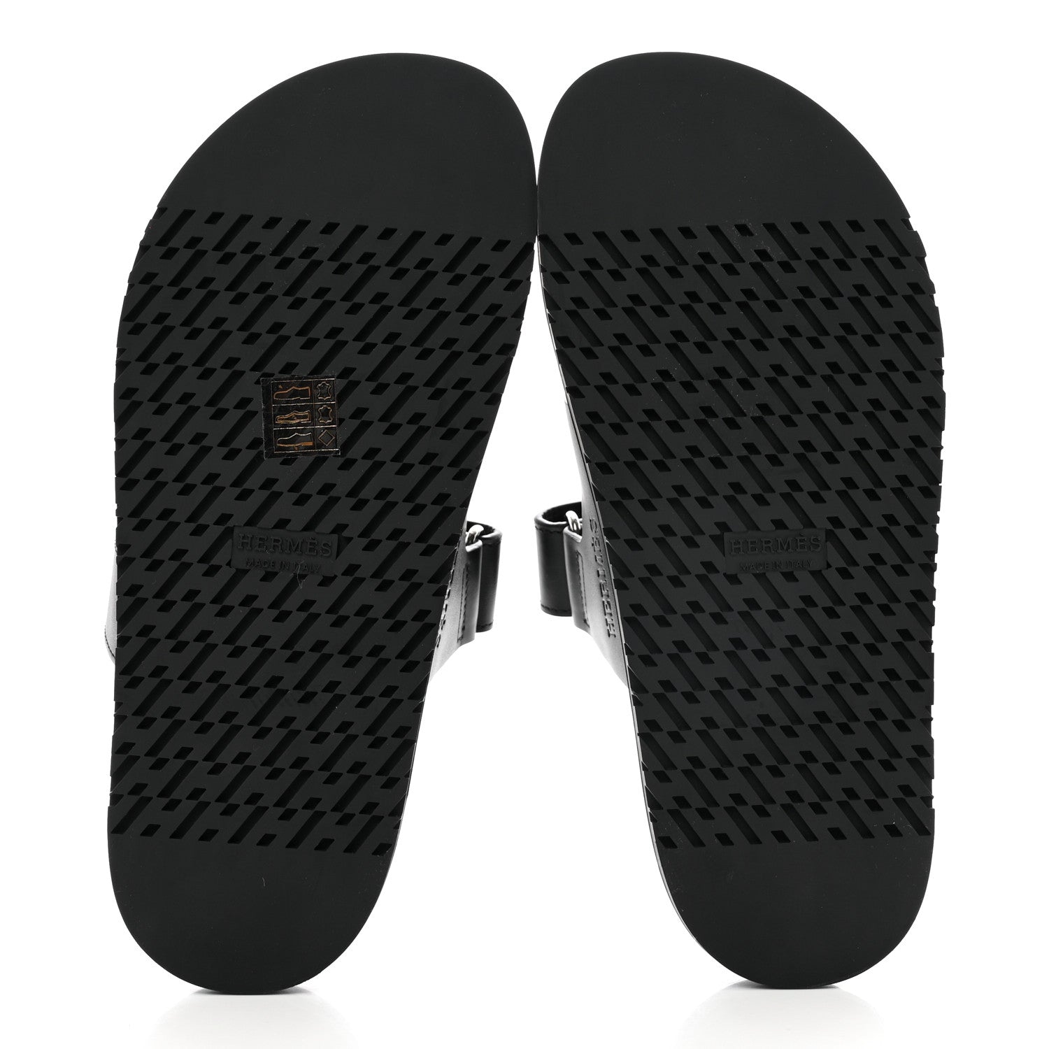 Hermes Calfskin Womens Chypre Sandals 37 Black 5 of 9