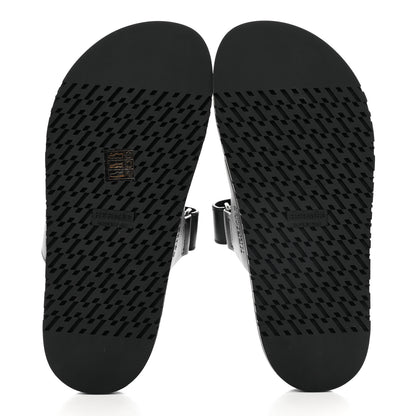 Hermes Calfskin Womens Chypre Sandals 37 Black 5 of 9