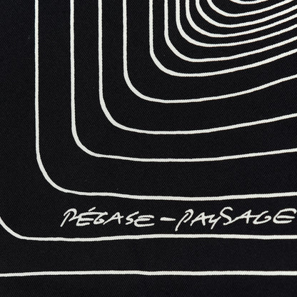 Hermes Silk Pegase Paysage Hermes Scarf 90 Black Beige 4 of 7
